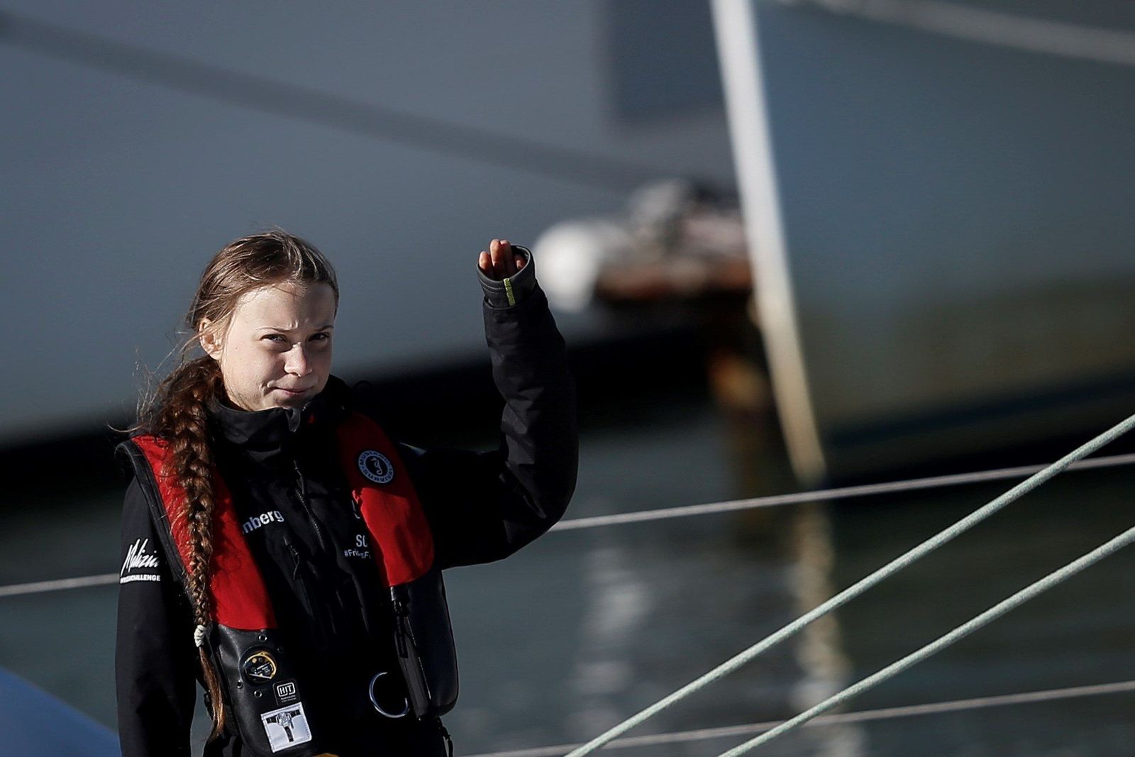 La activista sueca Greta Thunberg llega a Lisboa