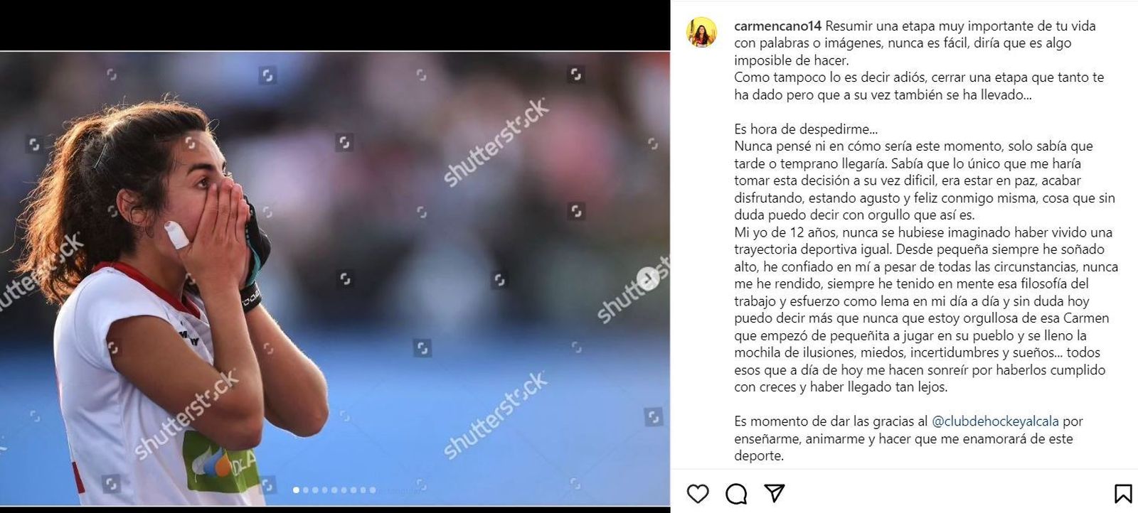 Despedida de Carmen Cano