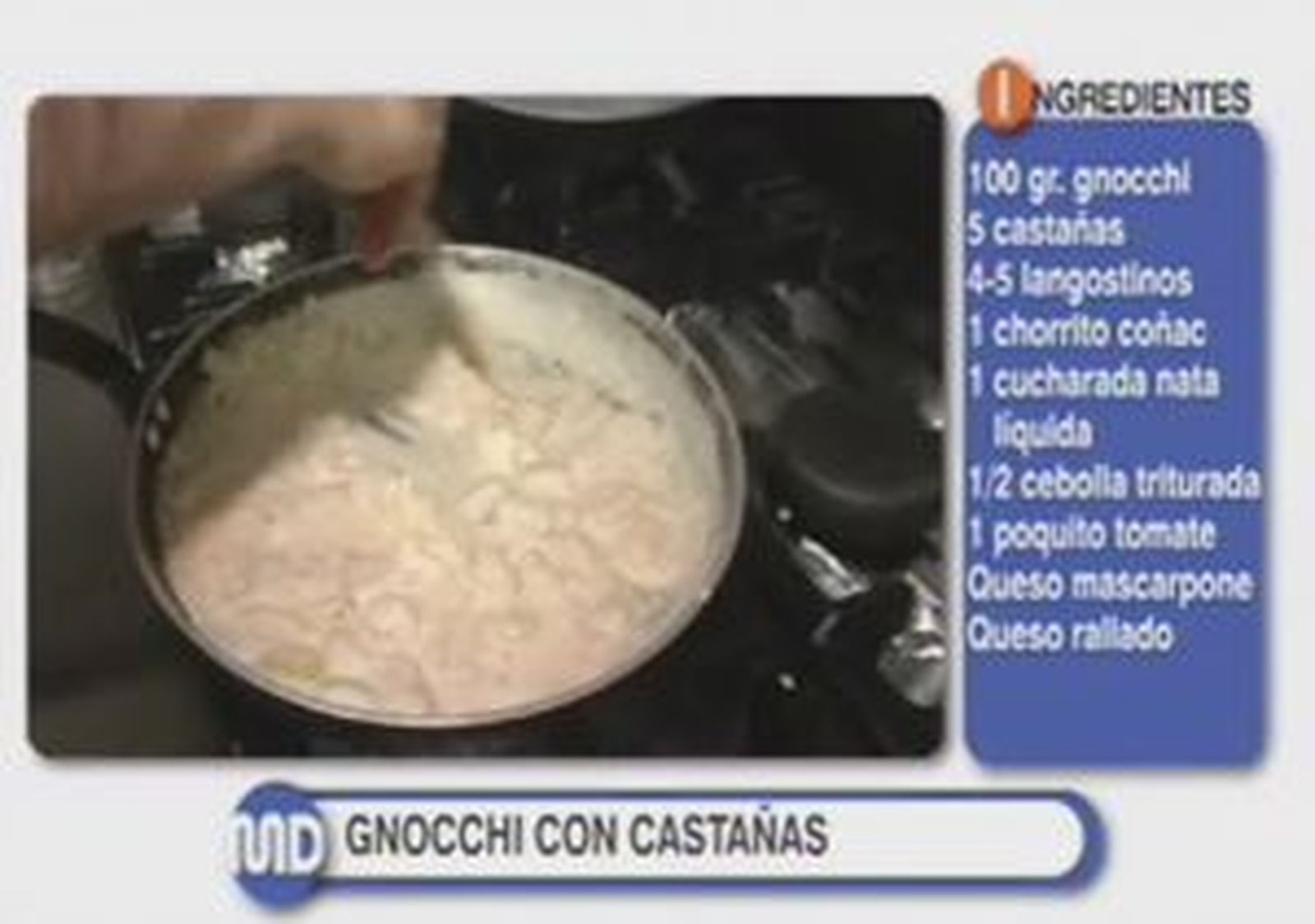 Gnocchi con castañas. ¿Te apetece?