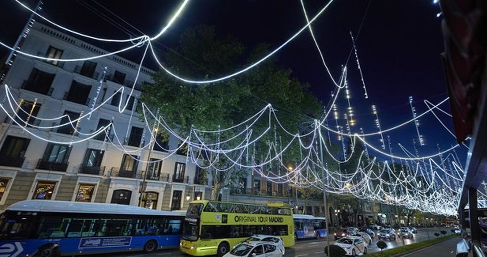 Luces de Navidad en las calles de Madrid