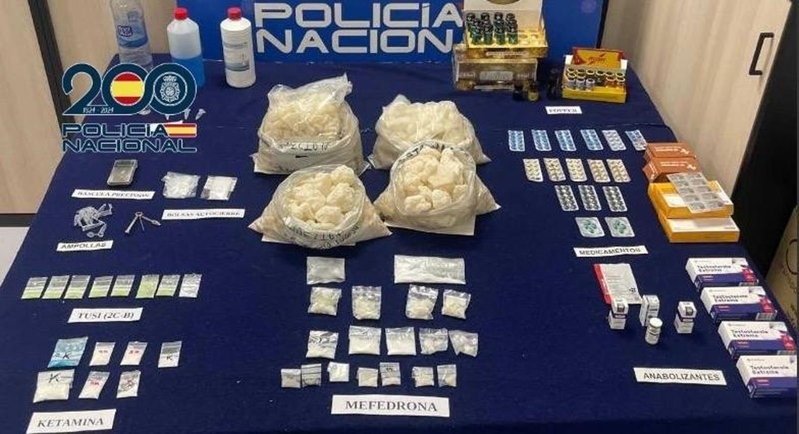 Sustancias incautadas en el desmantelamiento de un narcopiso en Chueca