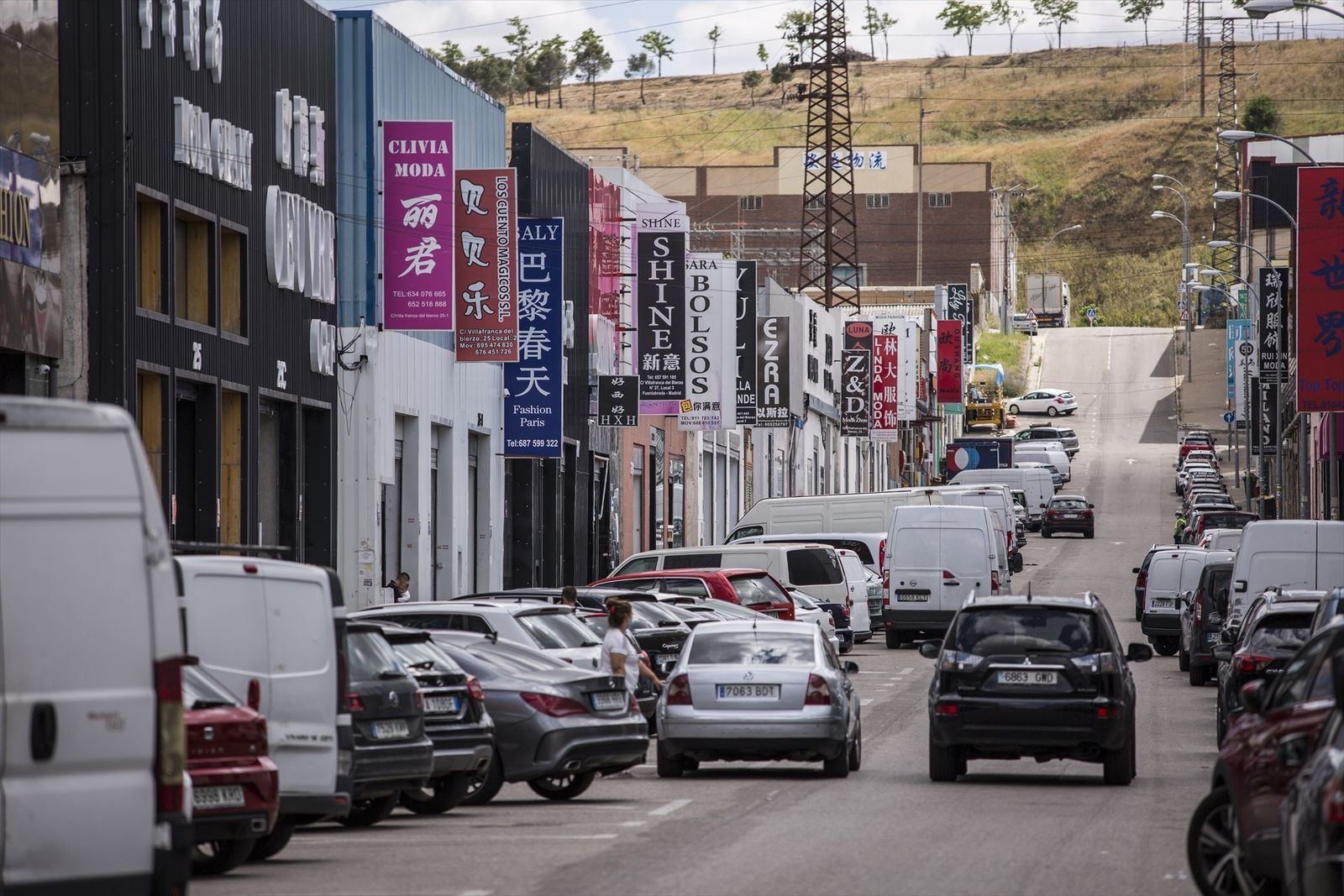 Una calle del polígono Cobo Calleja de Fuenlabrada