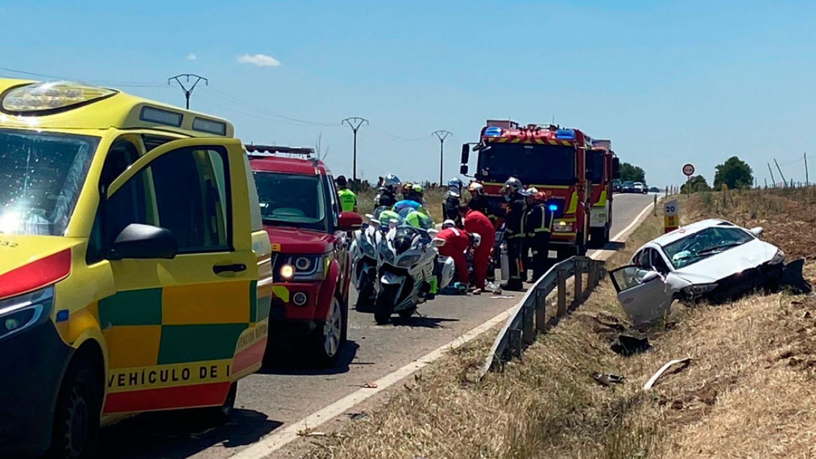 Imagen del  accidente de tráfico en Fresno del Torote