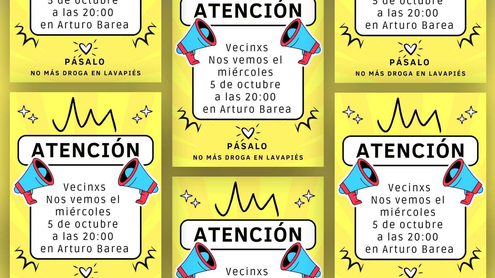 Concentración contra el narcotráfico y la degradación de Lavapiés