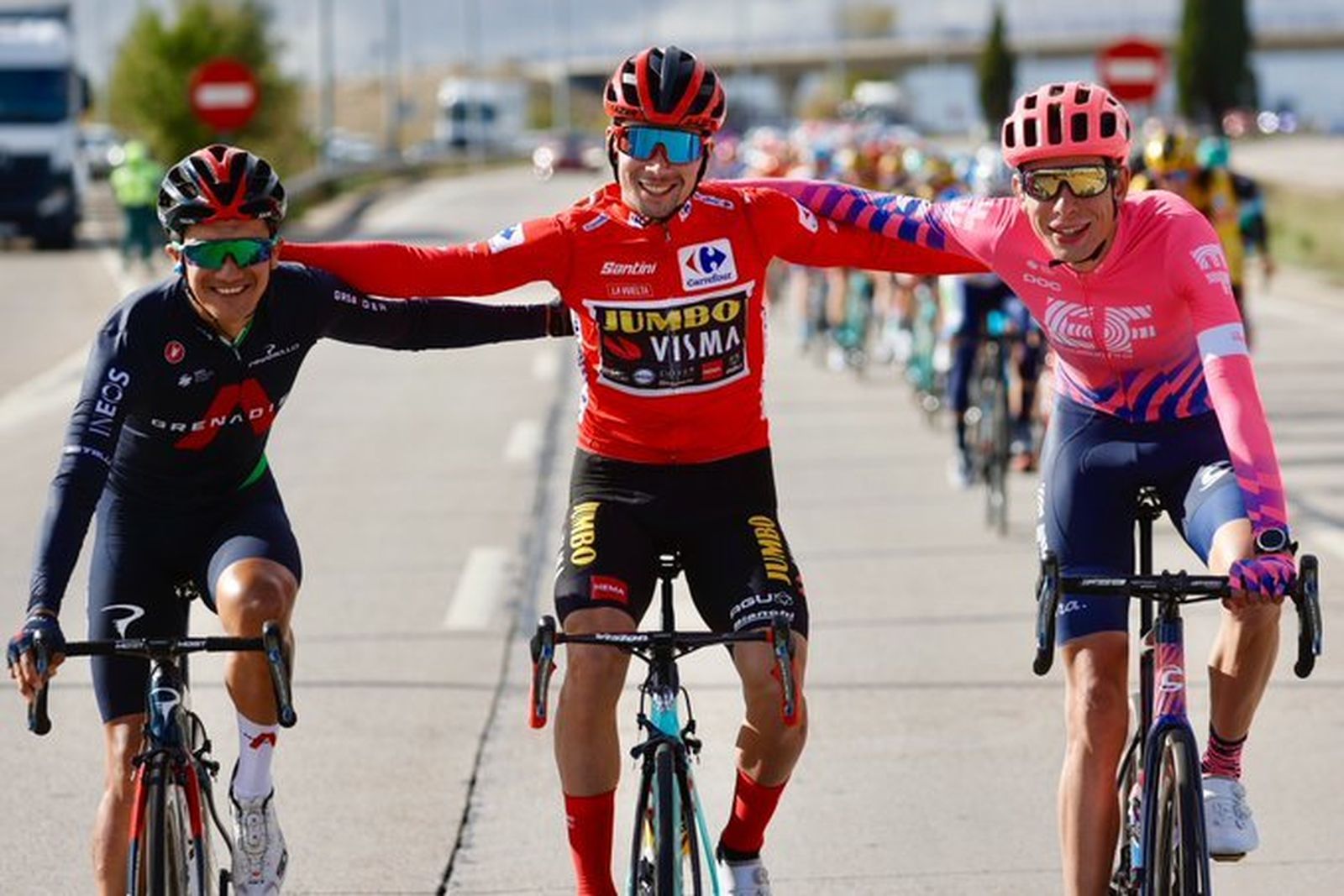 Podio Vuelta 2020
