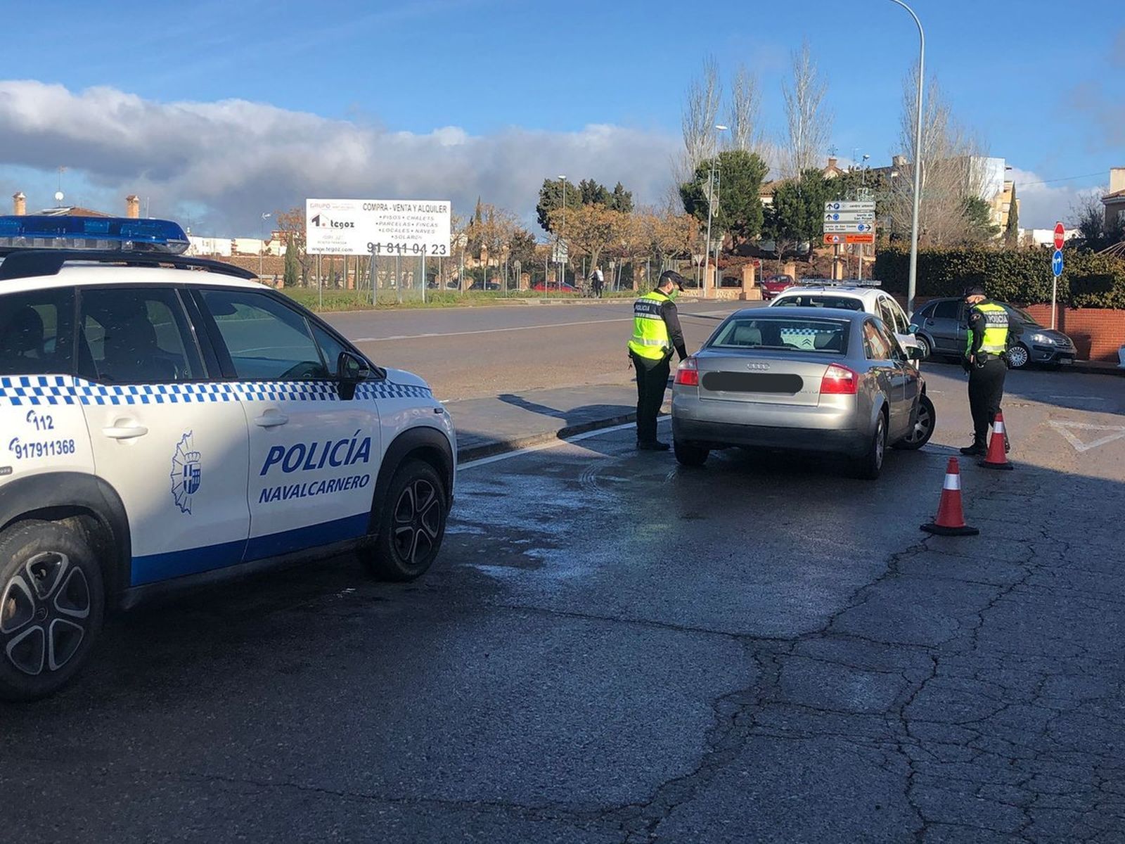 Control de la Policía Local de Navalcarnero