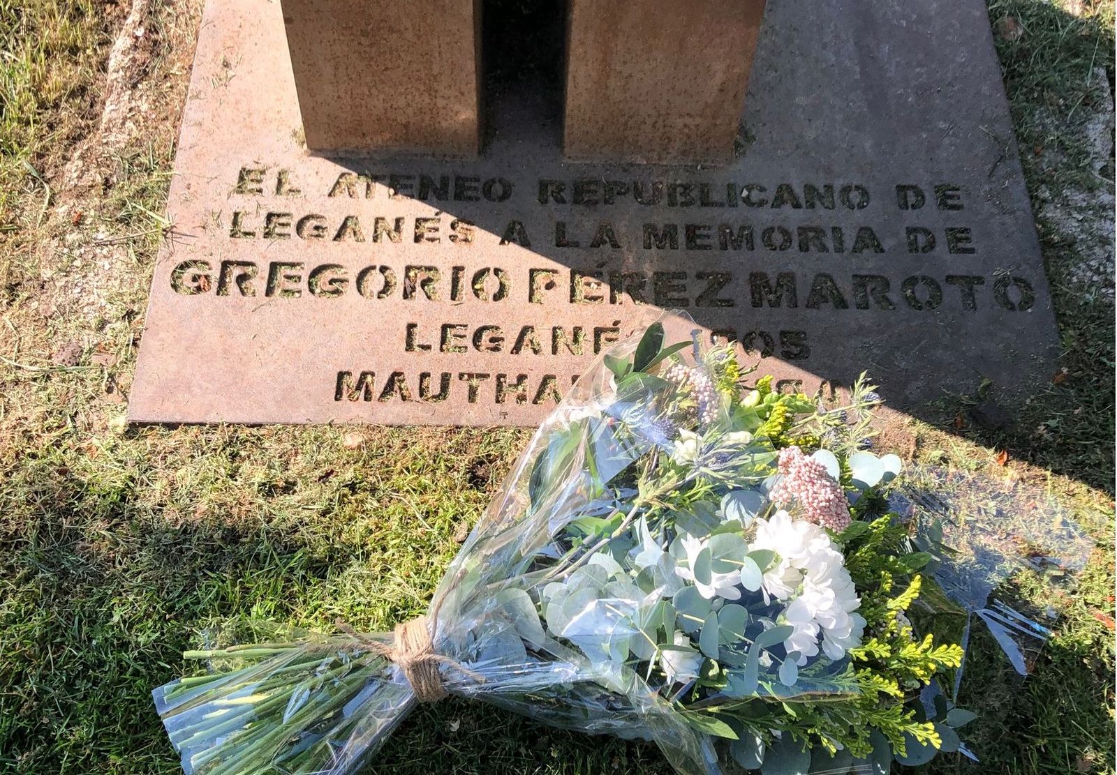 Monumento y homenaje al vecino Gregorio Pérez Maroto, muerto en Mauthausen