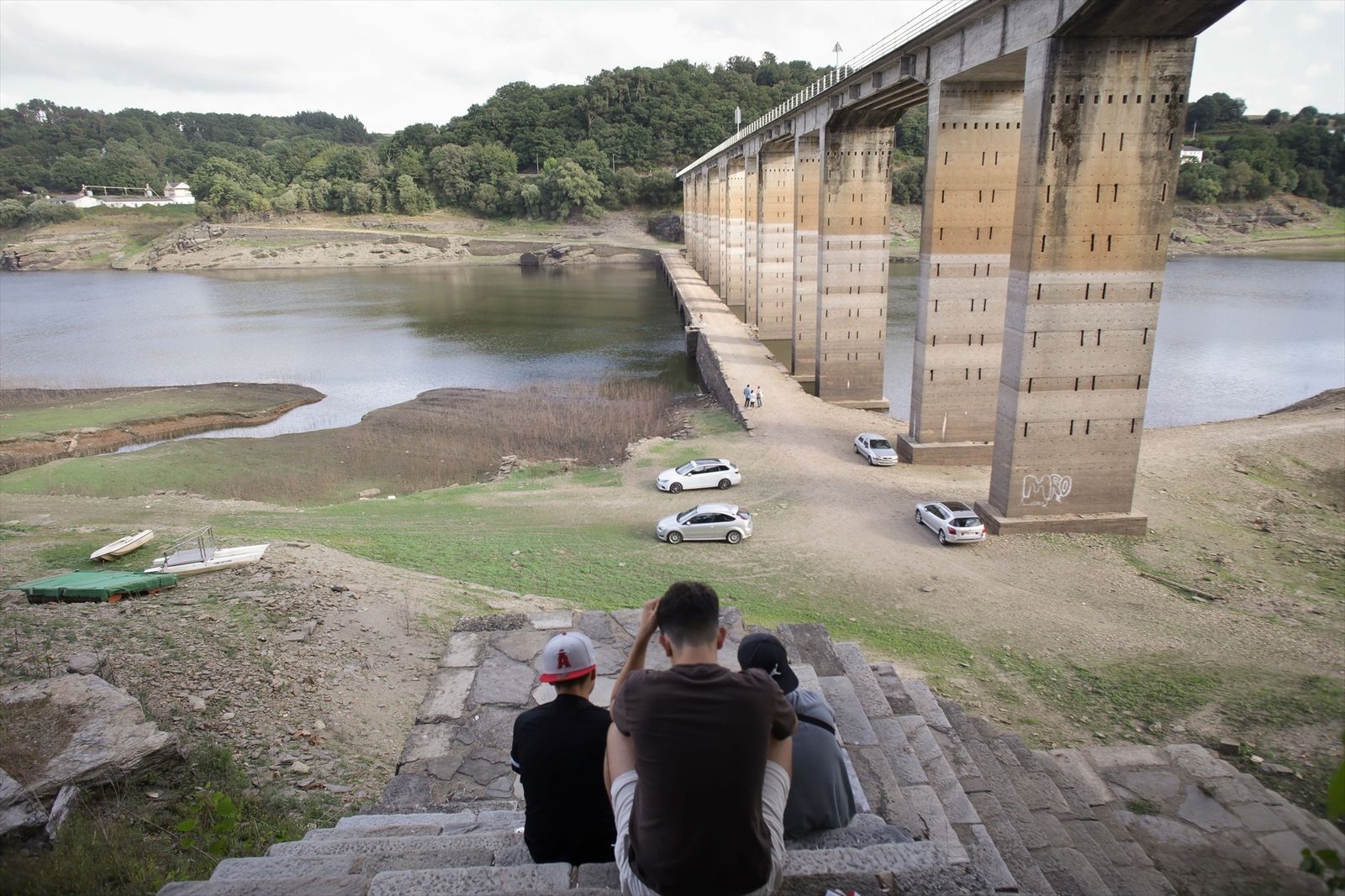 Embalse de Belesar en el Río Miño, a 3 de agosto de 2023, en Lugo, Galicia