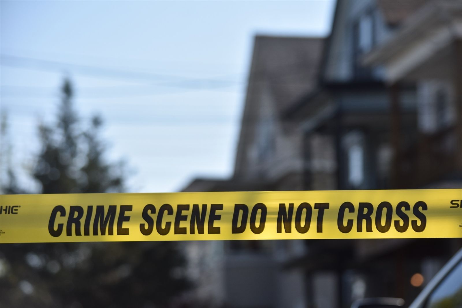 Cinta policial en el lugar del tiroteo