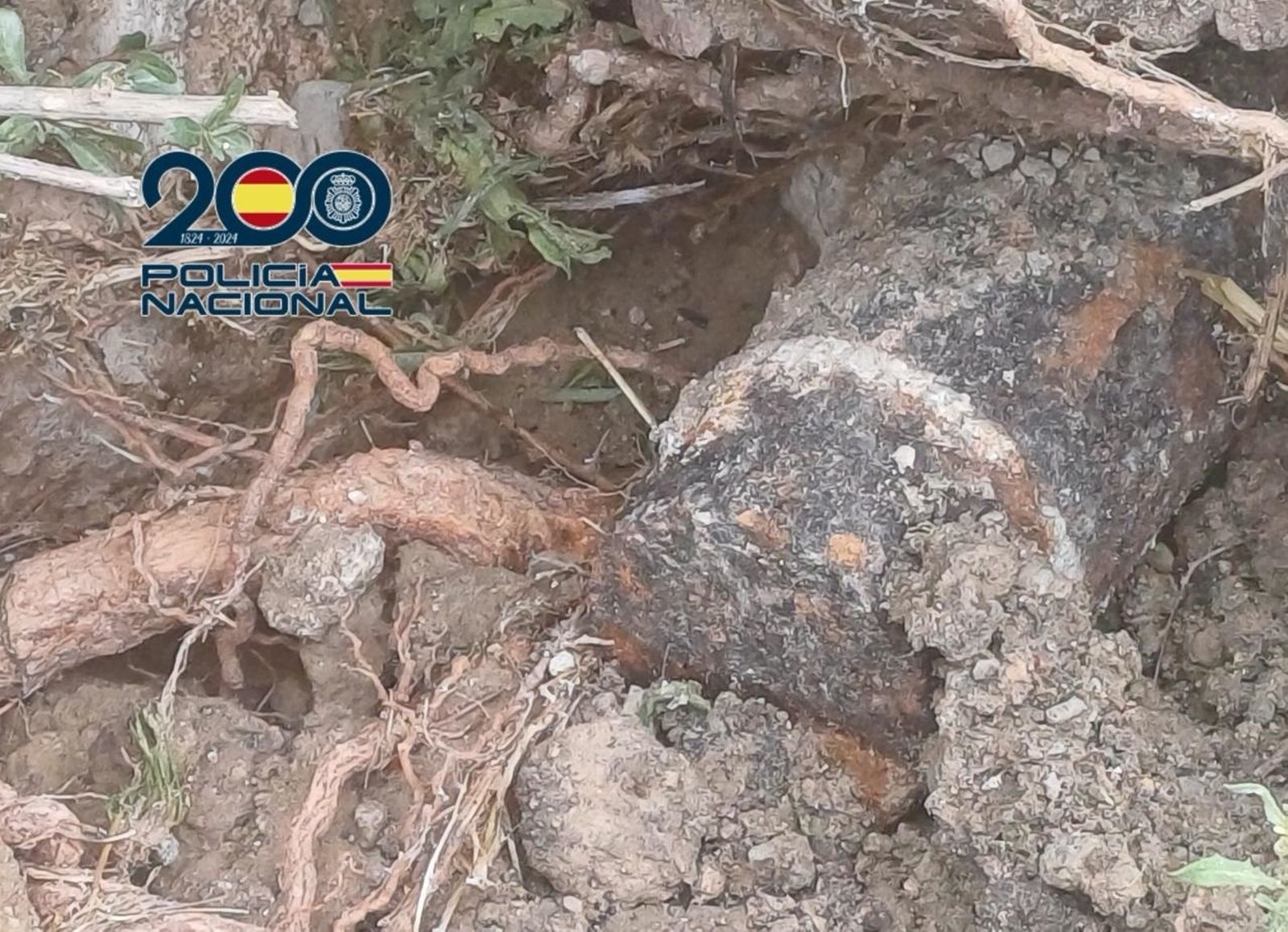 Estado en el que fue hallado en Getefa el proyectil de artillería