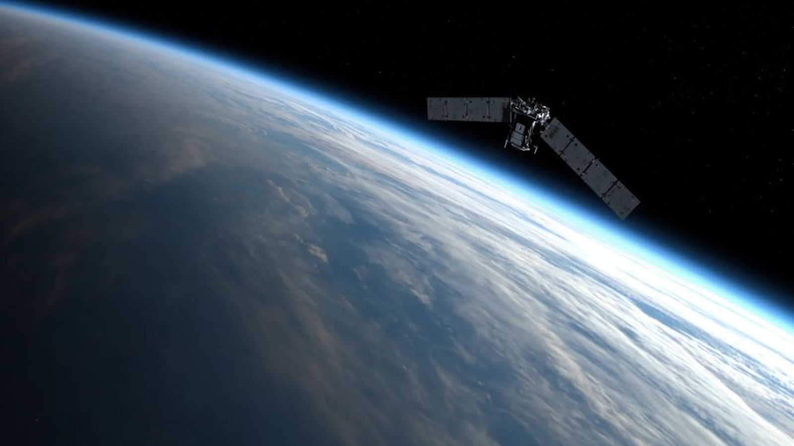 Impresión artística del satélite TIMED de la NASA en la atmósfera  de la Tierra