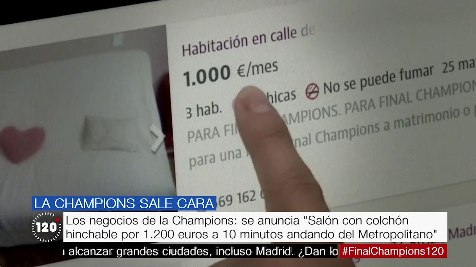 Los negocios en la final de la Champions: “Salón con colchón hinchable por 1.200 euros”