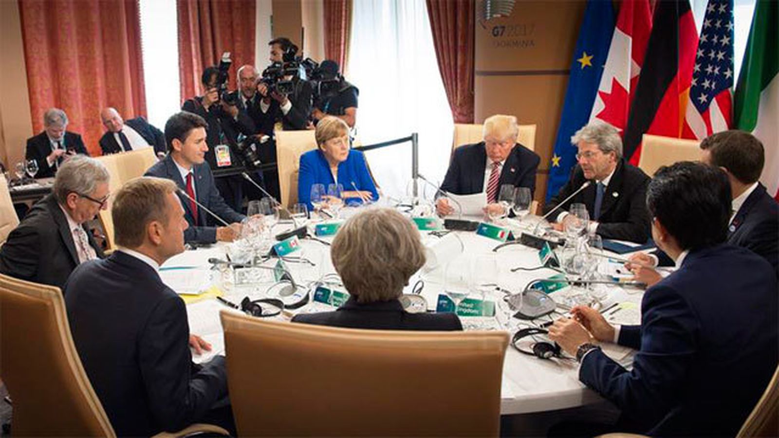 Los líderes del G7 en Taormina