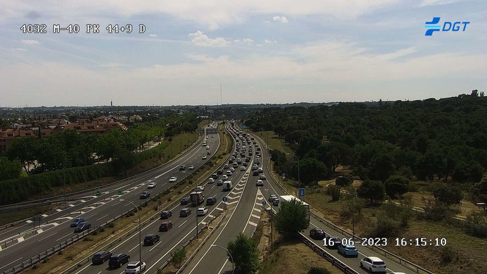 Continúa el tráfico en la M-40