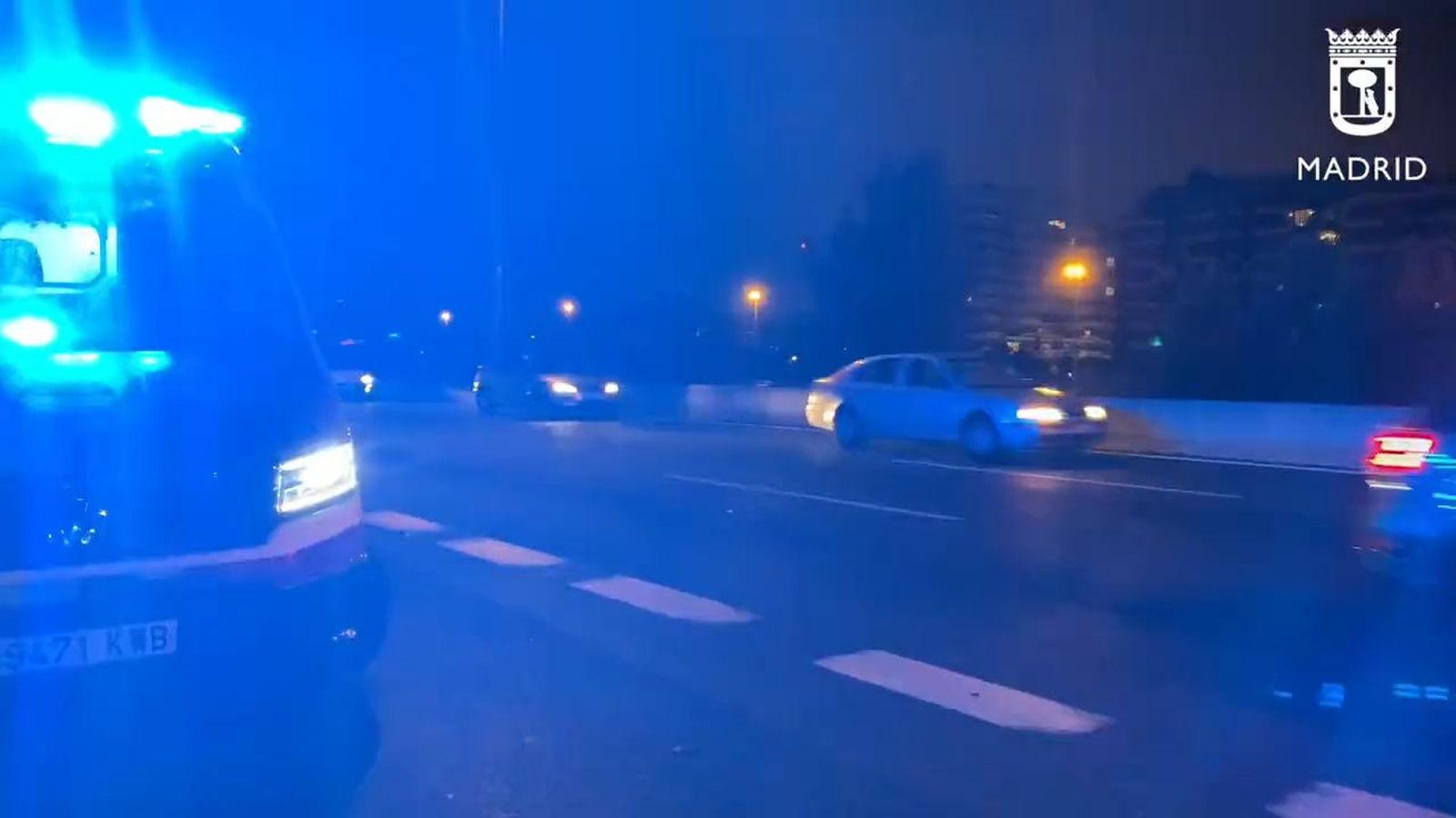 Accidente de moto en la M-30