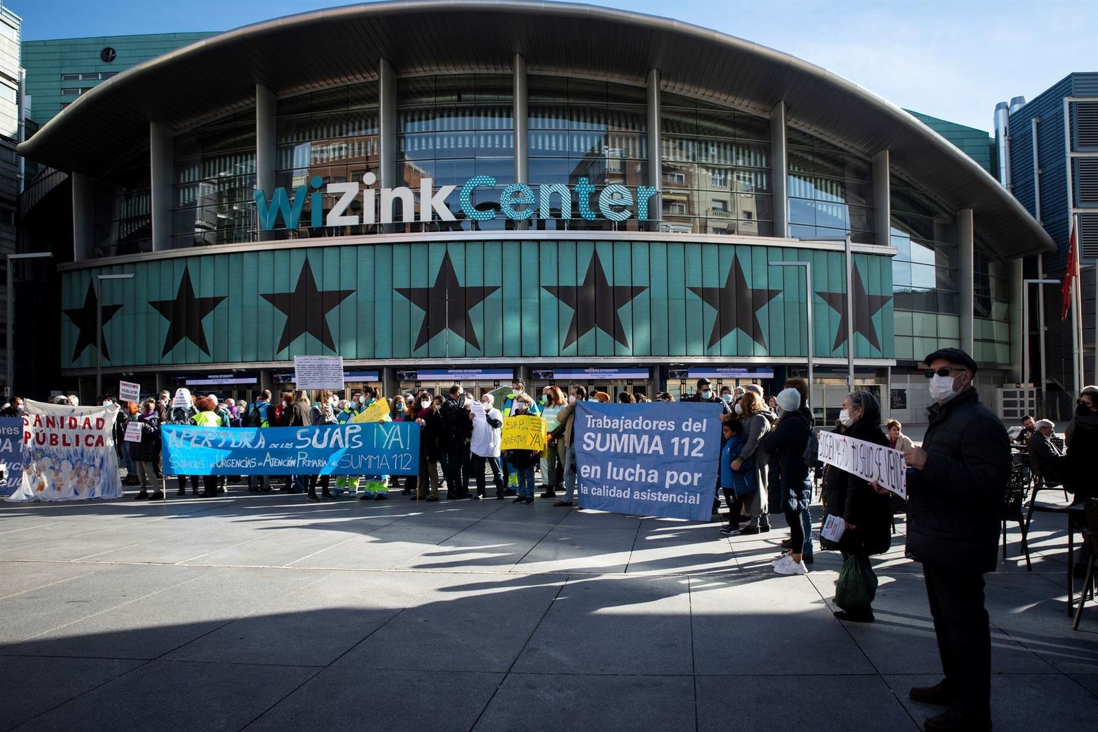 Protesta de trabajadores del Summa  en el Wizink Center