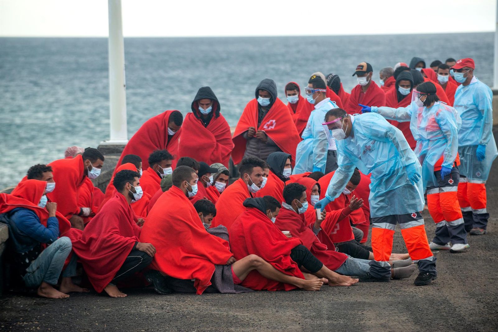 Rescate de inmigrantes en Canarias