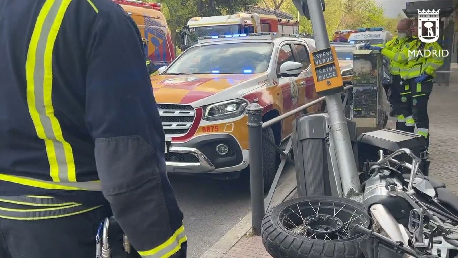 Accidente en la Avenida de Valladolid de Madrid