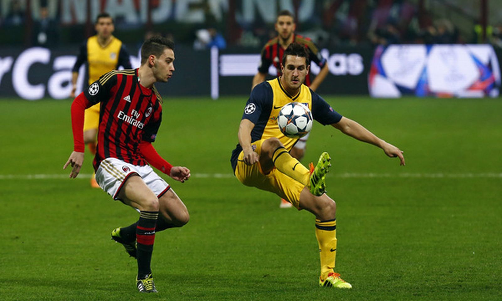 Koke contra el Milan en 2014