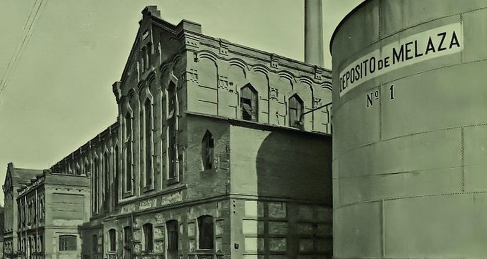 Imagen histórica de la Fábrica Azucarera de La Poveda, en Arganda