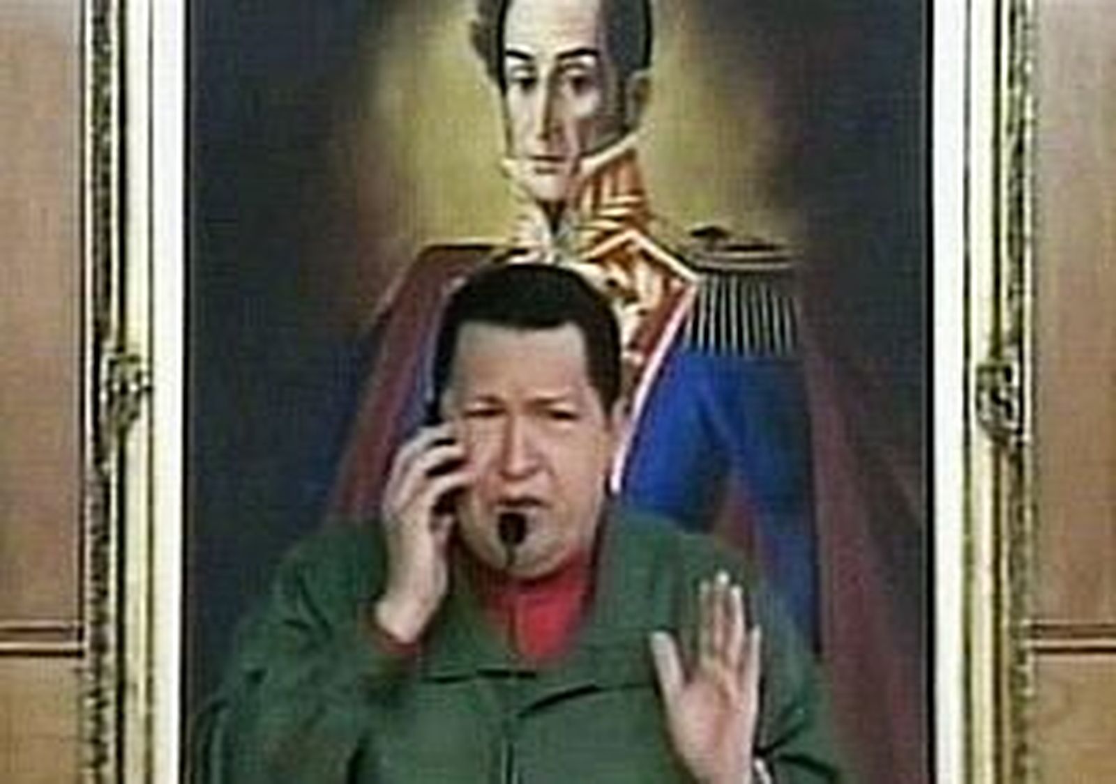 Chávez habla en directo con Pedro Rodríguez, responsable del Banco Provincial
