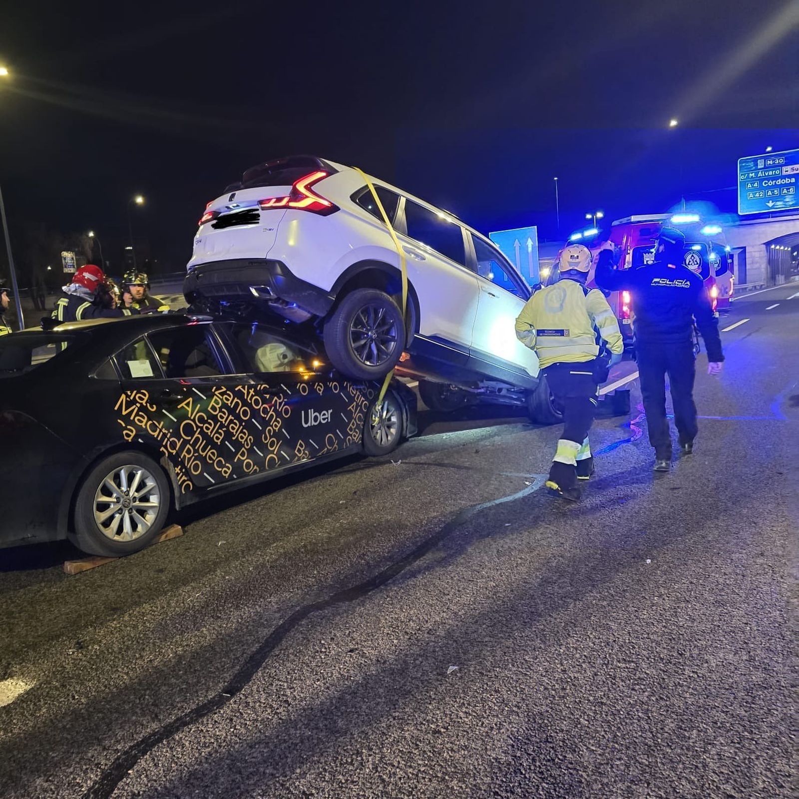 Accidente de tráfico en la M-30