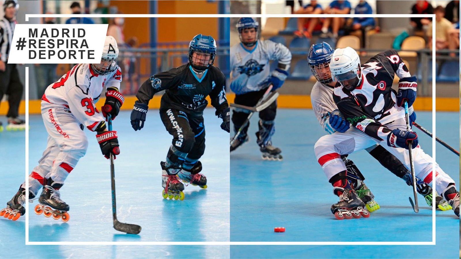 Equipos femenino y masculino del Tres Cantos Patín Club