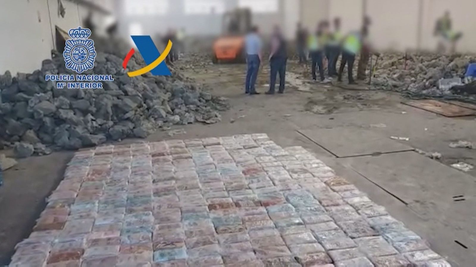 Once detenidos y una tonelada de cocaína intervenida en falsas piedras