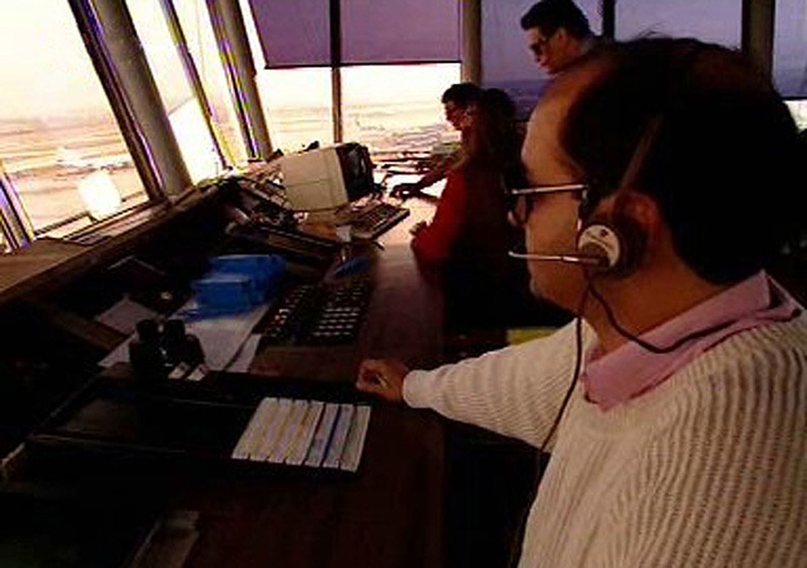 Controladores aéreos en Barajas