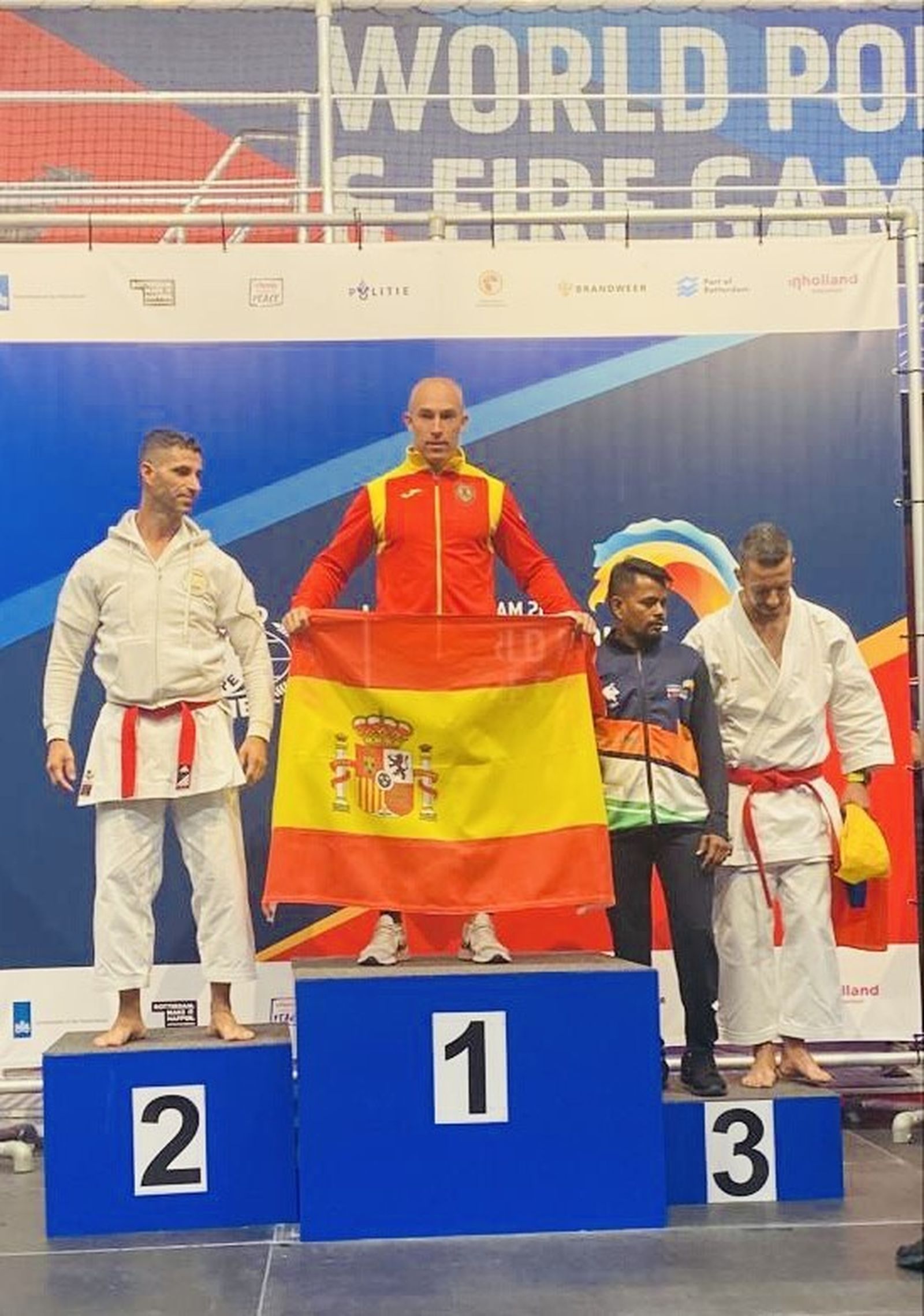 José Mateos en el podio de Rotterdam