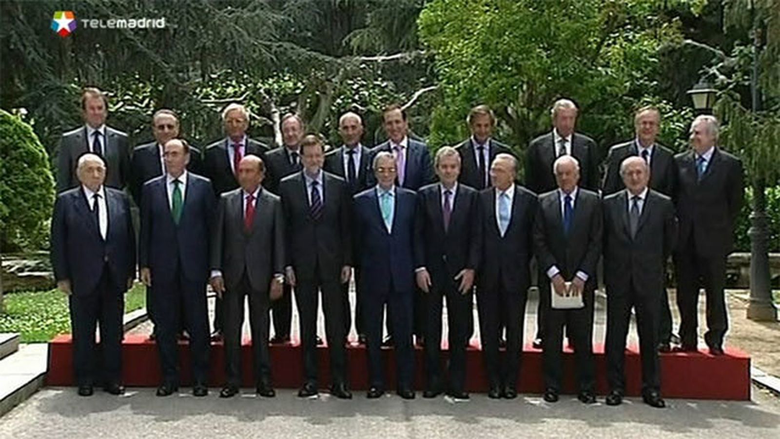 Miembros del Consejo Empresarial para la Competitividad  en una visita a Moncloa