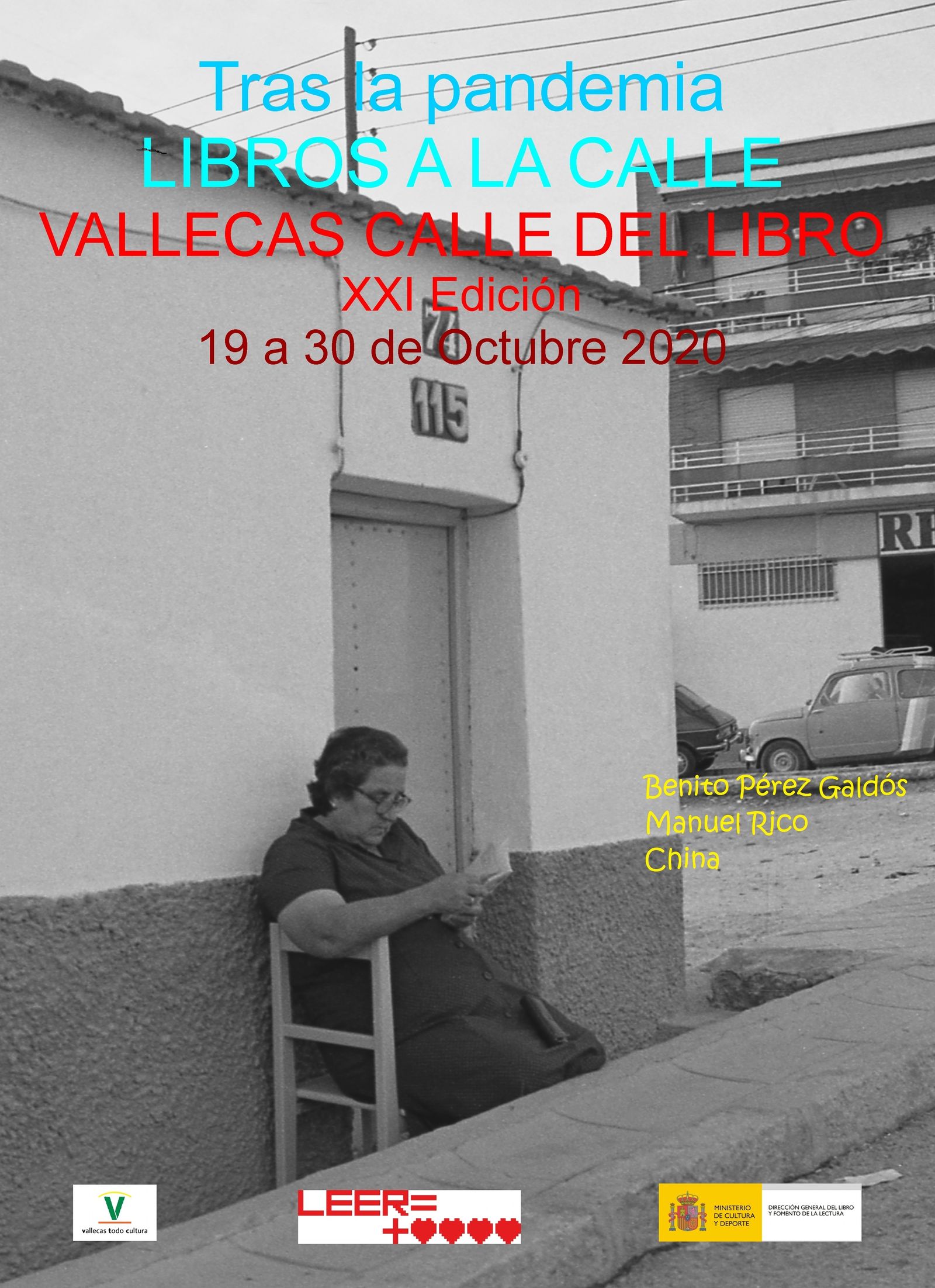 Cartel de la iniciativa 'Libros a la calle' en Vallecas