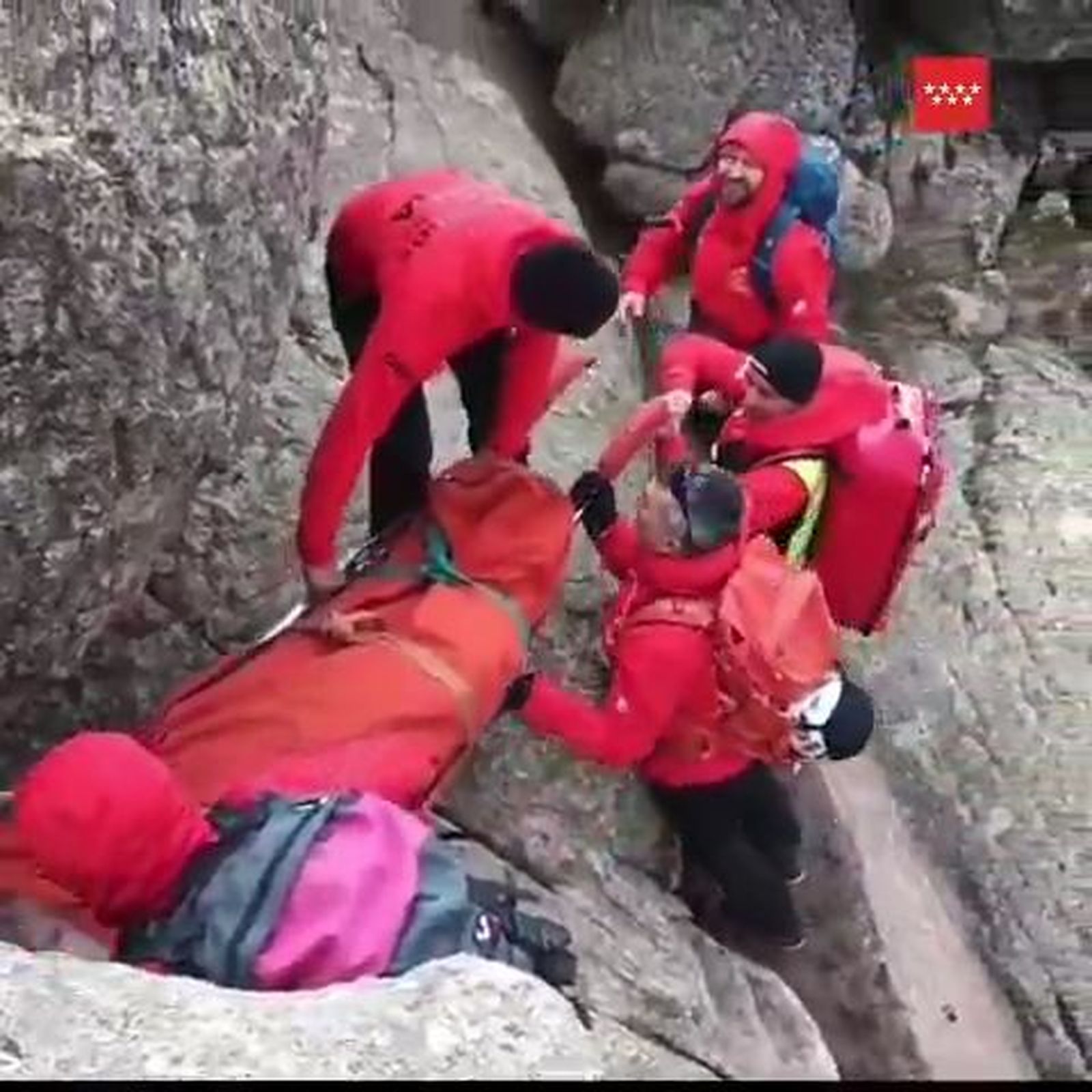 Rescate del GERA en la sierra madrileña.