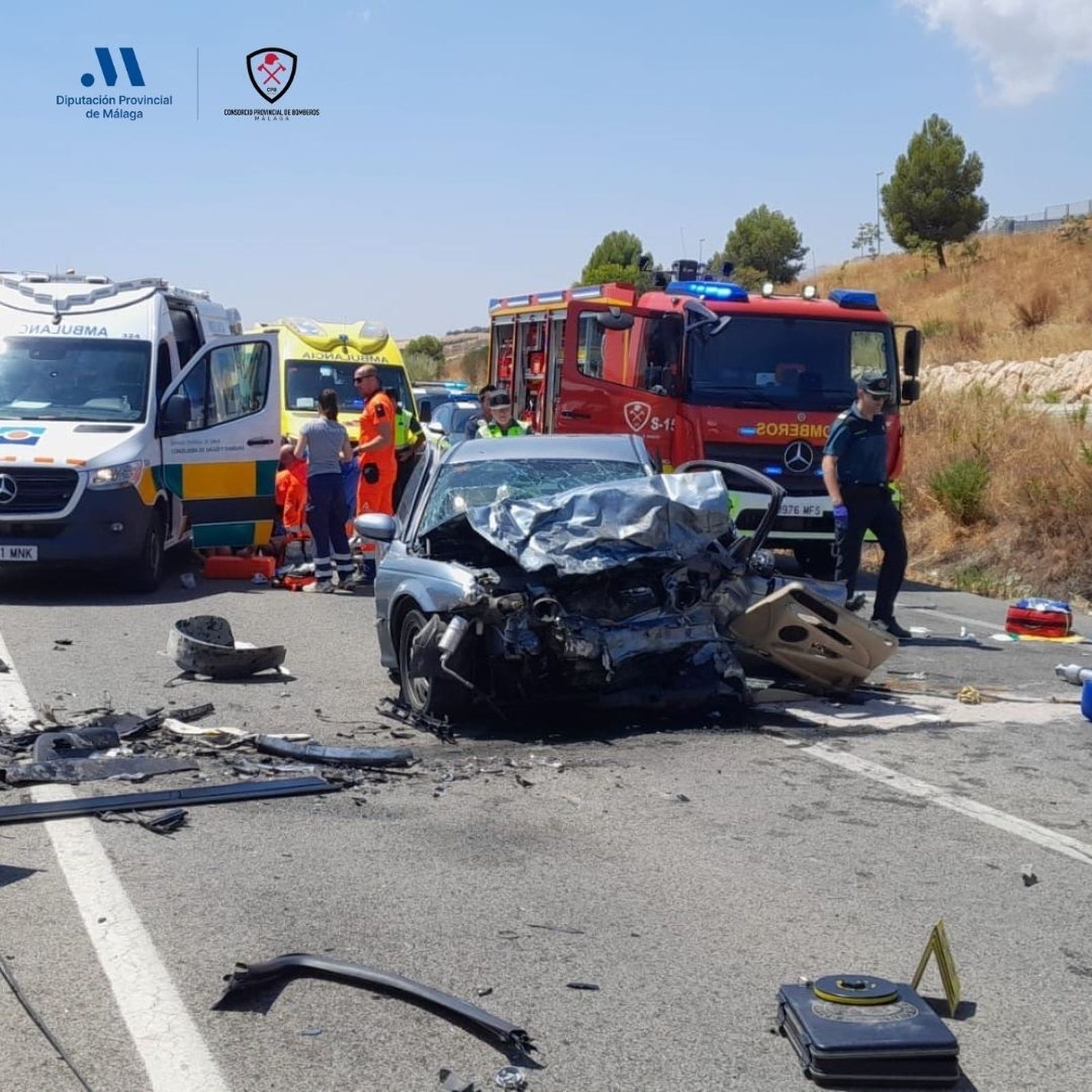 Accidente mortal de tráfico en Málaga