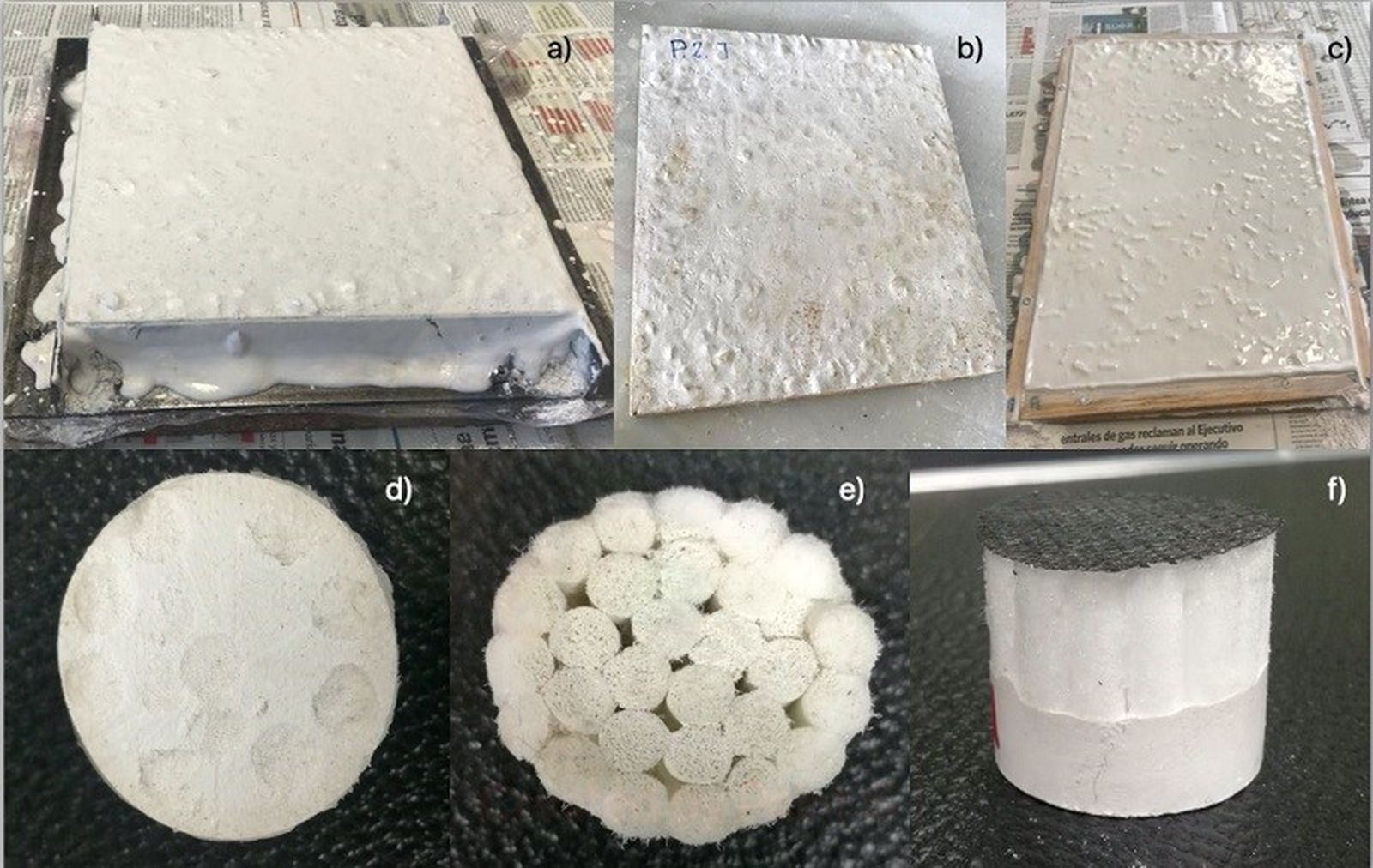 Paneles con diferentes composiciones