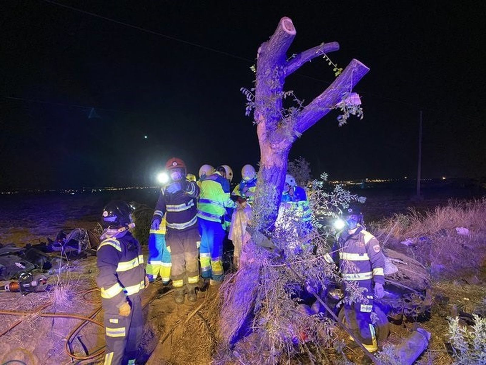Lugar del accidente en el que murieron tres personas en Móstoles