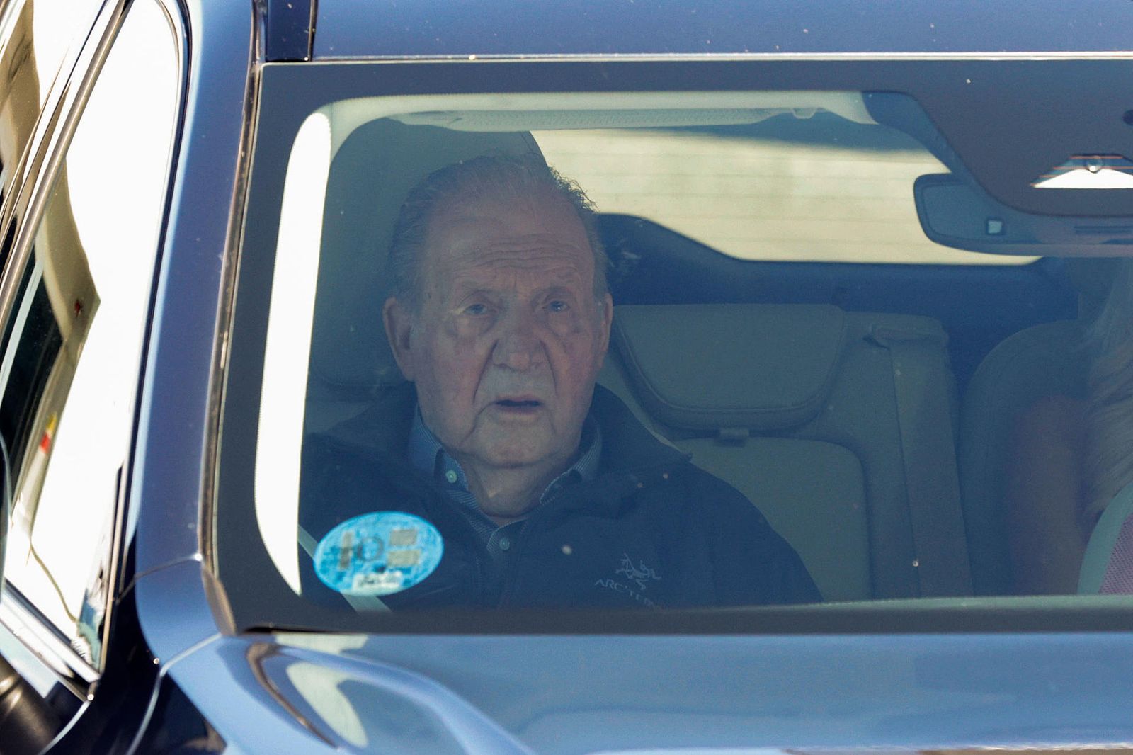 Juan Carlos I a su llegada a Vigo