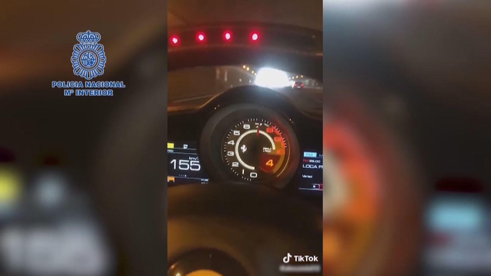 Detenido tras grabarse mientras conducía coches deportivos  a 165 km por hora en Madrid