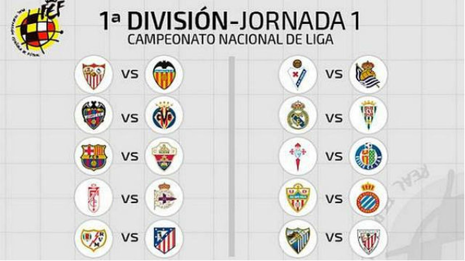 Calendario de la Liga 2014-2015