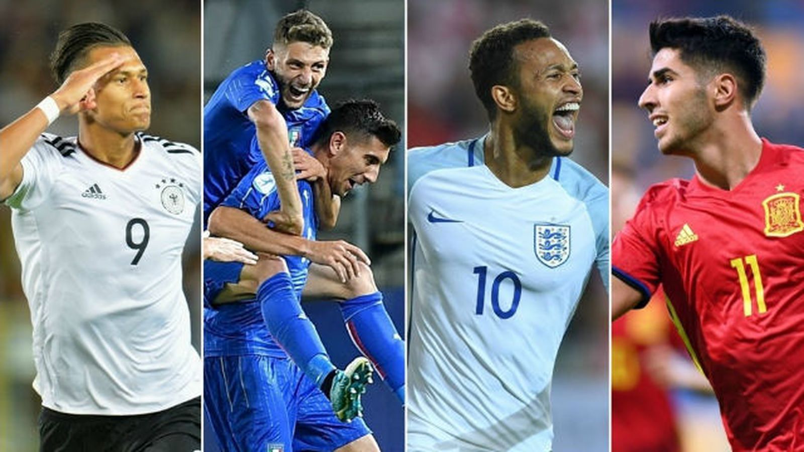 Alemania, Italia, Inglaterra y España