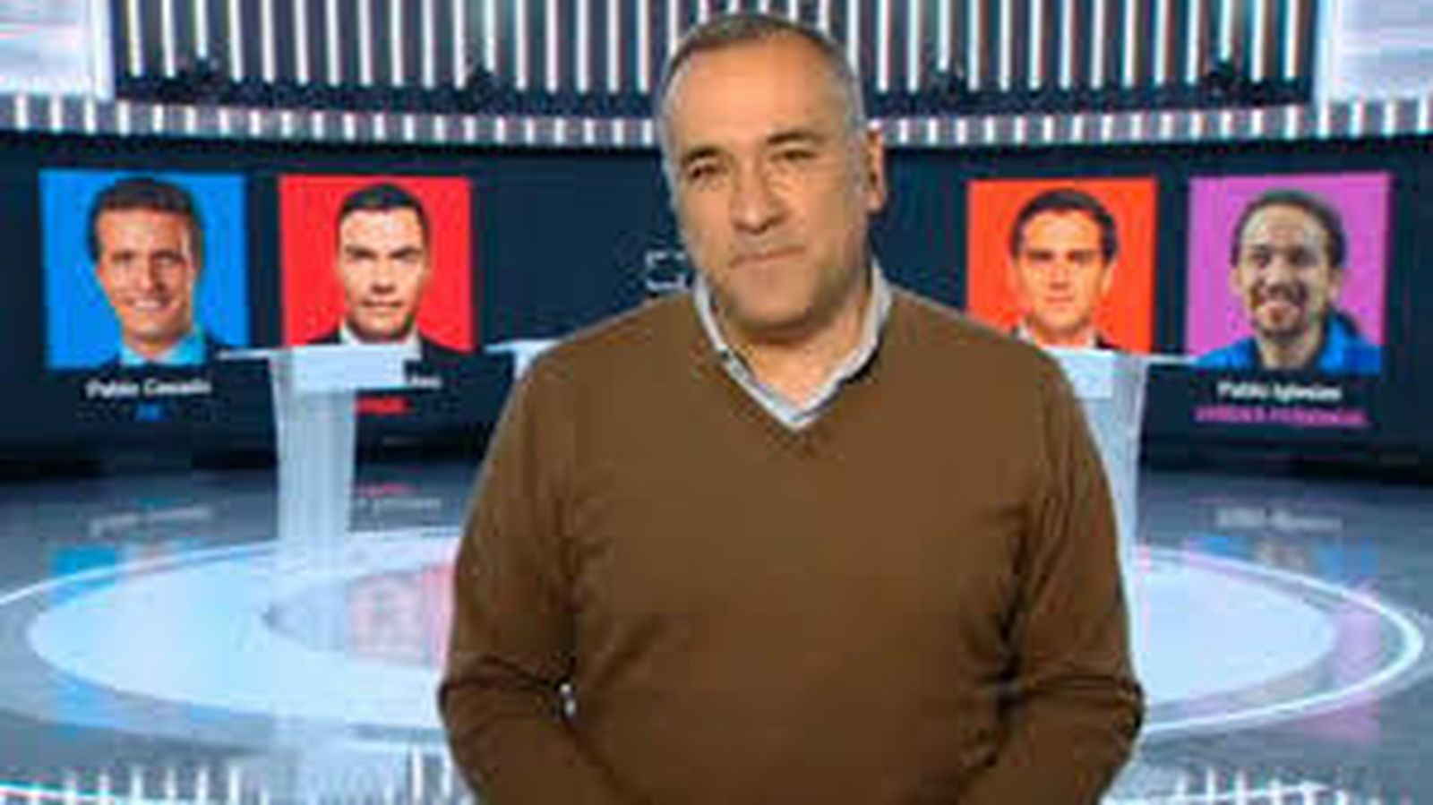 Xabier Fortes, presentador del debate político que tuvo lugar ayer en TVE