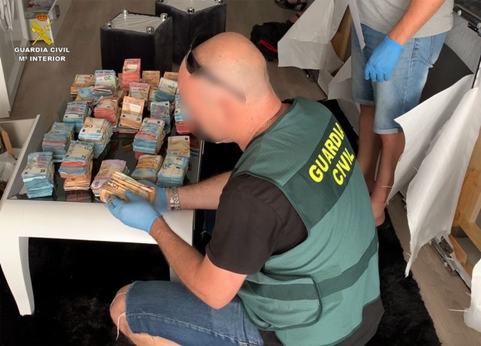 Dinero incautado en la operación "Ornitorrinco"
