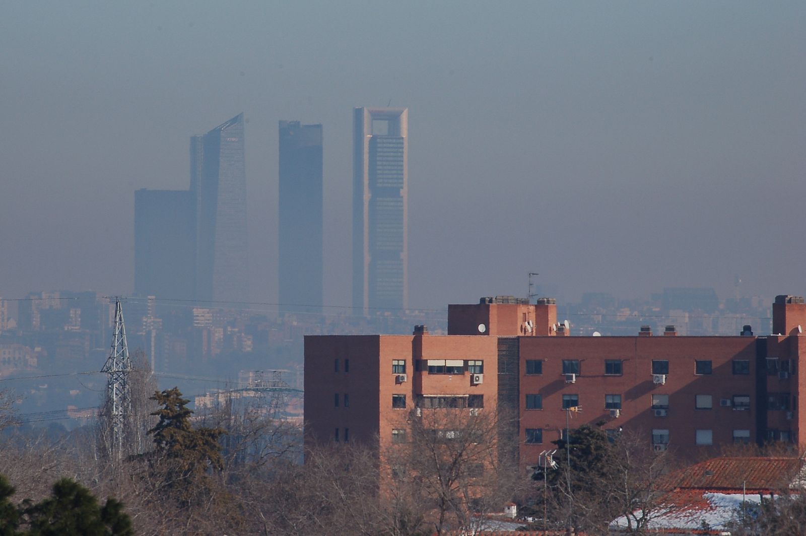Contaminación sobre la ciudad de Madrid