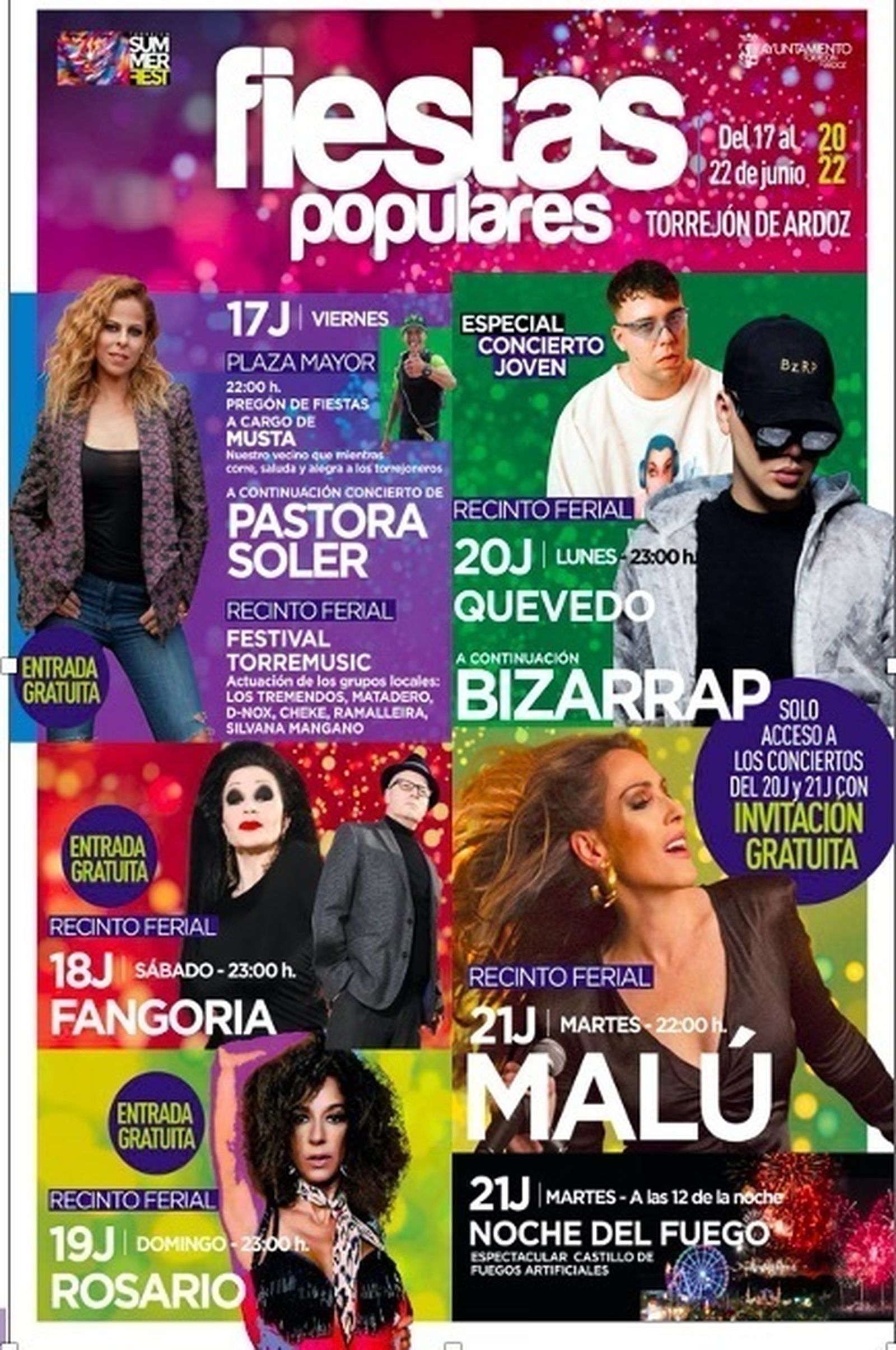 Cartel de las fiestas populares de Torrejón