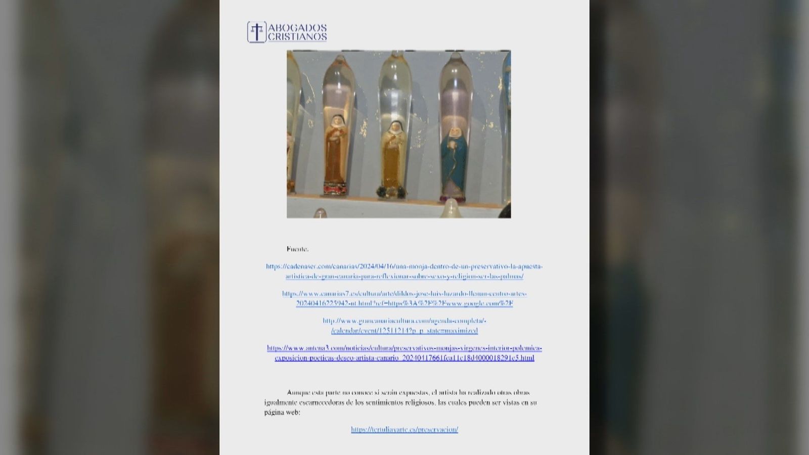 Polémica por la exposición ‘Poéticas del deseo’: preservativos de cristal con santas, vírgenes y el Papa en su interior