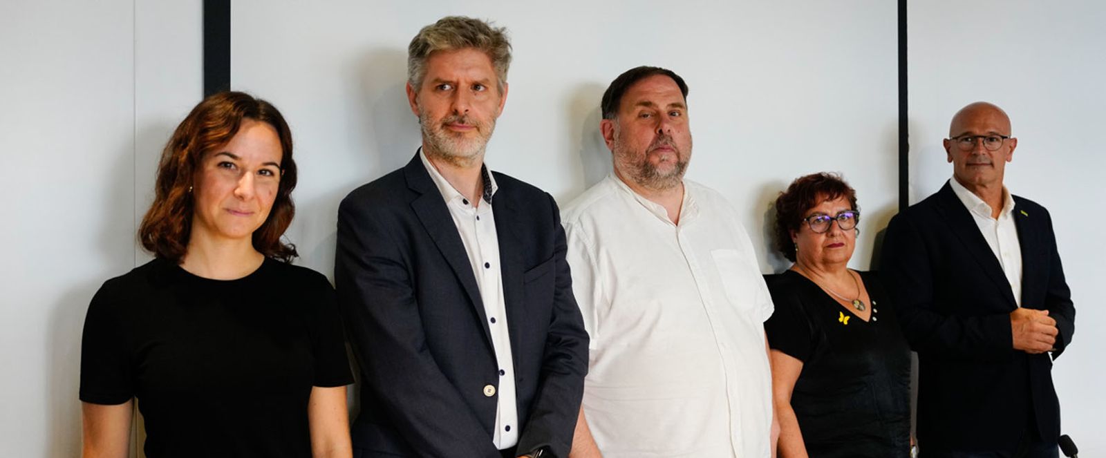 Junqueras durante la rueda de prensa