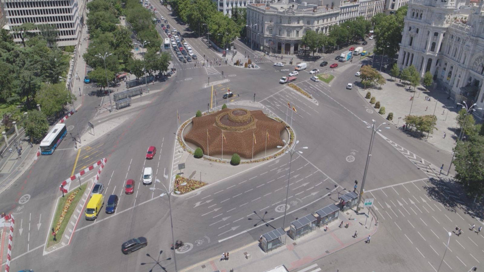 Protección de la fuente de Cibeles durante la Guerra Civil