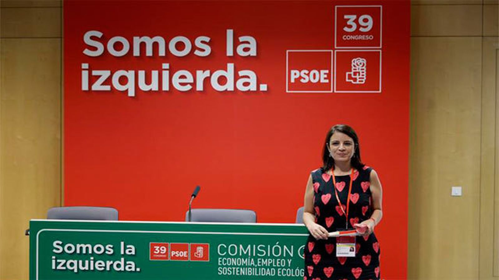 Adriana Lastra visita las instalaciones del 39º Congreso del PSOE