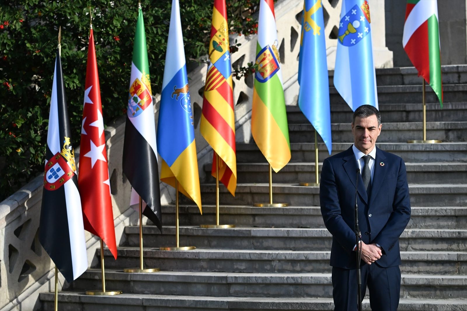 El presidente del Gobierno, Pedro Sánchez, durante la XXVII Conferencia de Presidentes