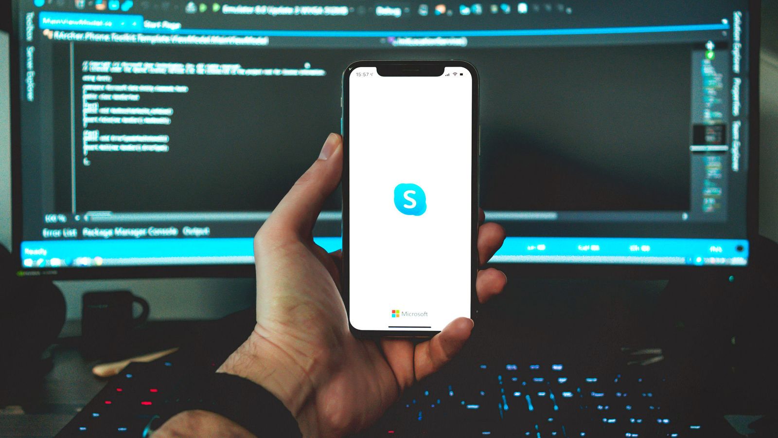 Aplicación de Skype en un móvil